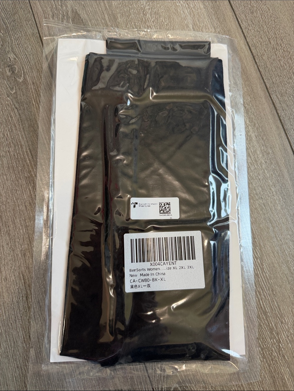 Women's Black Hosiery Sock - Packaged